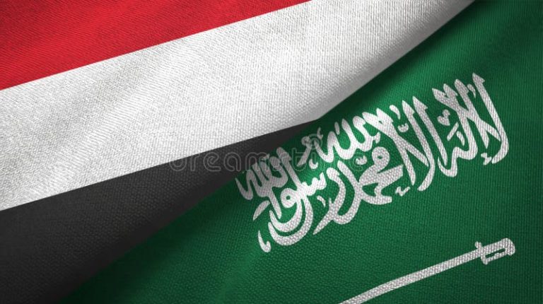 yemen-saudi-arabia-flags-textile-cloth-fabric-texture-text-saudi-arabian-flag-means-there-no-god-god-muhammad-147066924.jpg